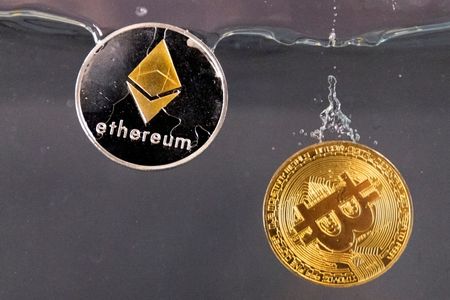 Ether jumps, bitcoin holds gains after ETF regulatory approval
