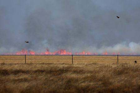 Texas Panhandle firefighters battle blaze before wind gusts return